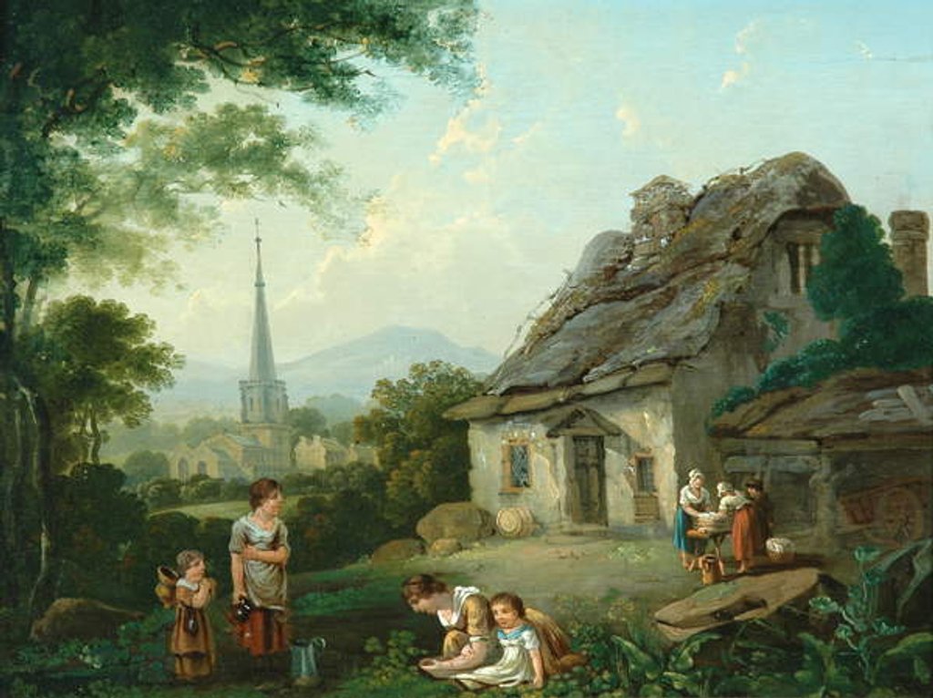 Detail of Old Cottage, Masham, 1816 by Julius Caesar Ibbetson