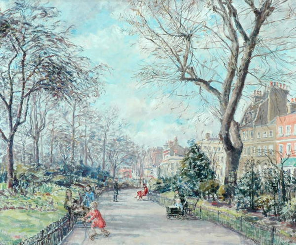 Detail of Cheyne Walk Gardens, c.1938 by Fairlie Harmar