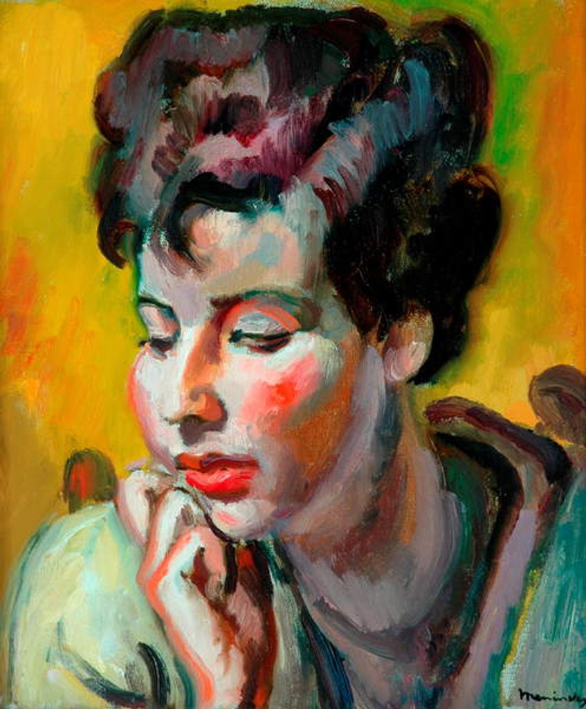 Detail of Portrait of a Young Jewess, c.1928 by Bernard Meninsky