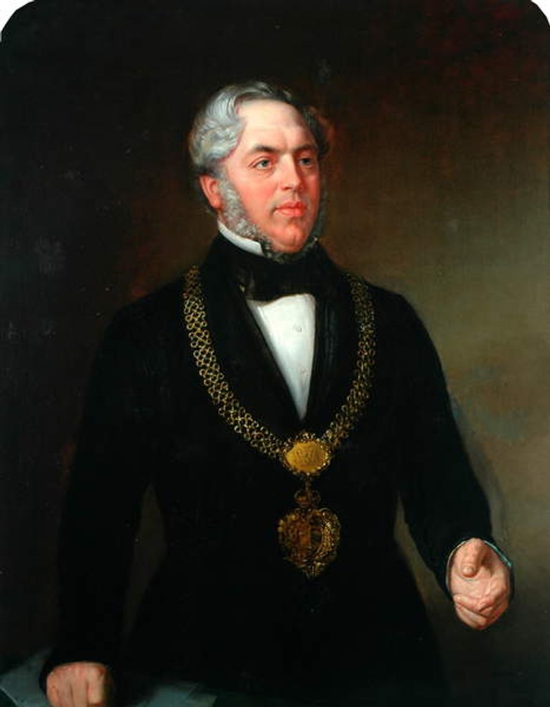Detail of Samuel Smith, Mayor Bradford, c.1854 by John Watson Gordon
