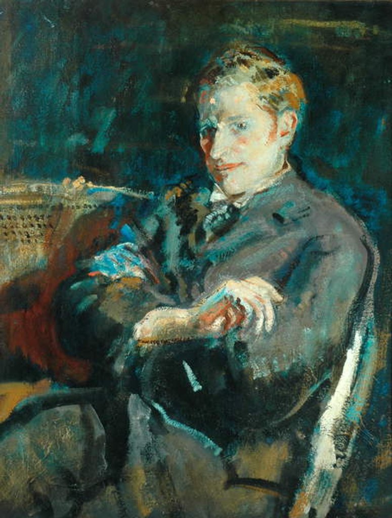 Detail of Martin Wood, Art Critic by Ambrose McEvoy