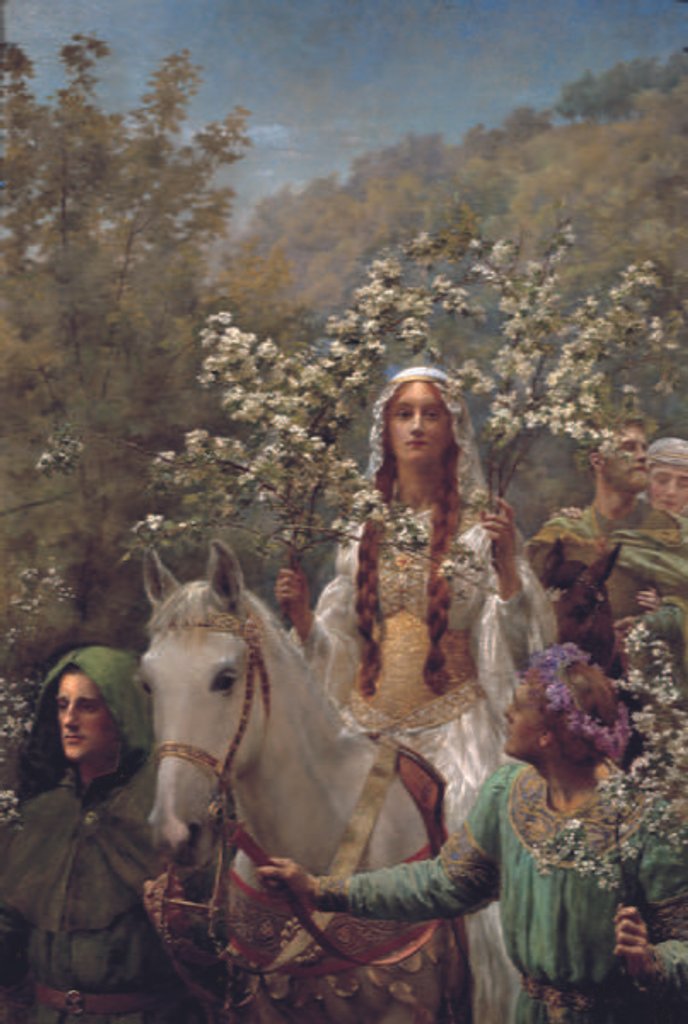 Detail of Queen Guinevere's Maying, c.1897 by John Collier