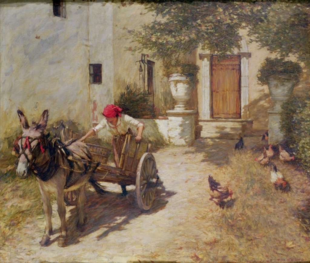 Detail of Farm Yard Scene, 1905 by Henry Herbert La Thangue