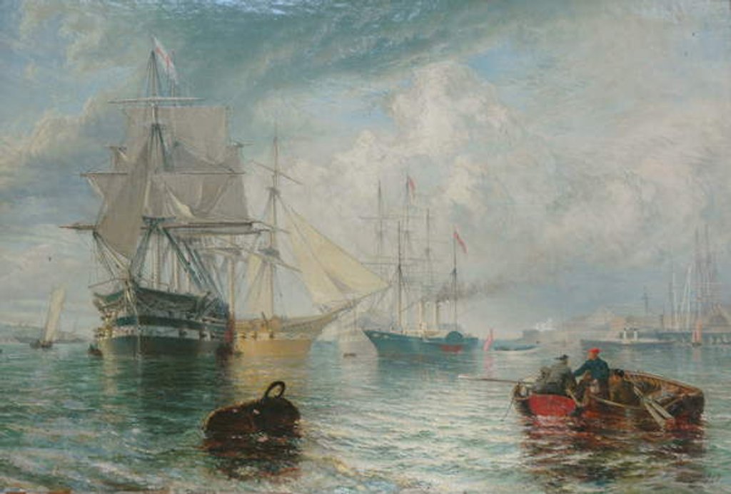 Detail of The Lords of the Admiralty visiting Sheerness, 1866 by Henry Dawson