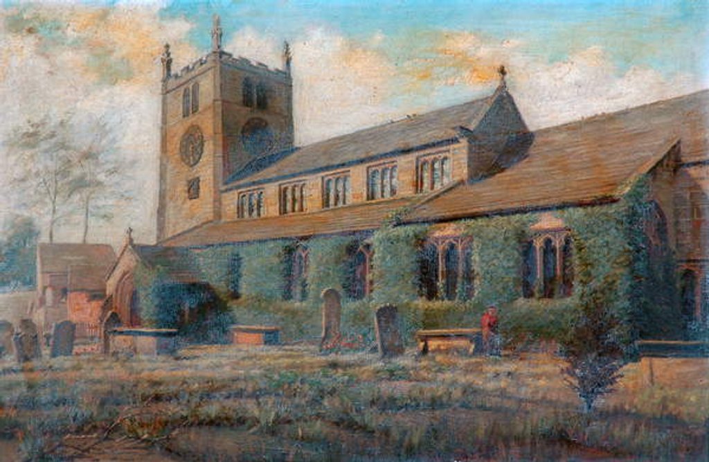 Detail of Parish church, Bingley, c.1892 by Unknown Artist