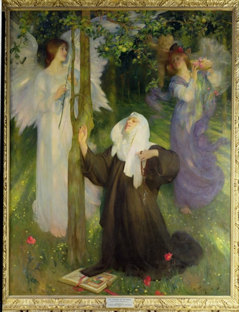 Detail of The Cloister or the World, 1896 by Arthur Hacker