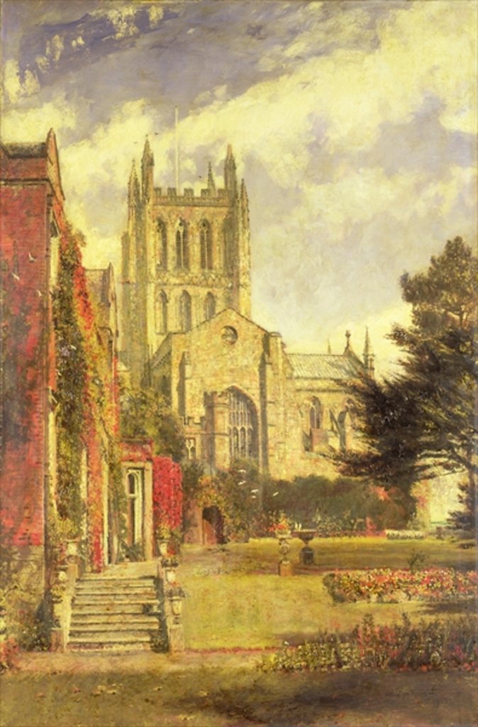 Detail of Hereford Cathedral by John William Buxton Knight