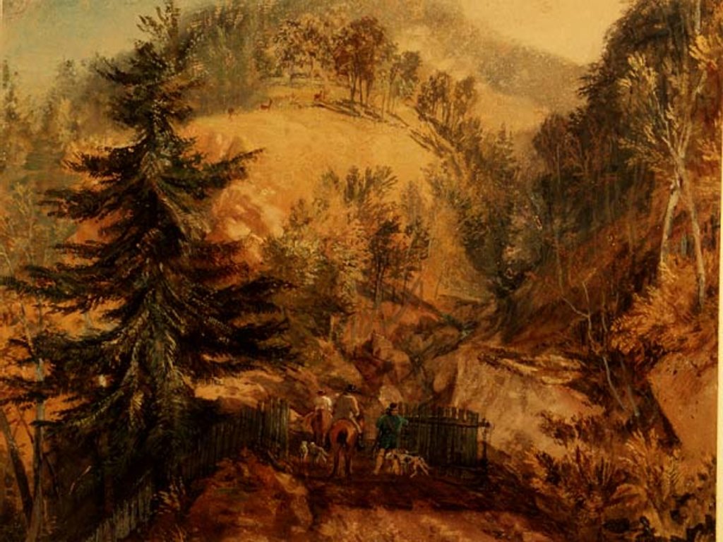 Detail of The Chevin, Otley, c.1818 by Joseph Mallord William Turner
