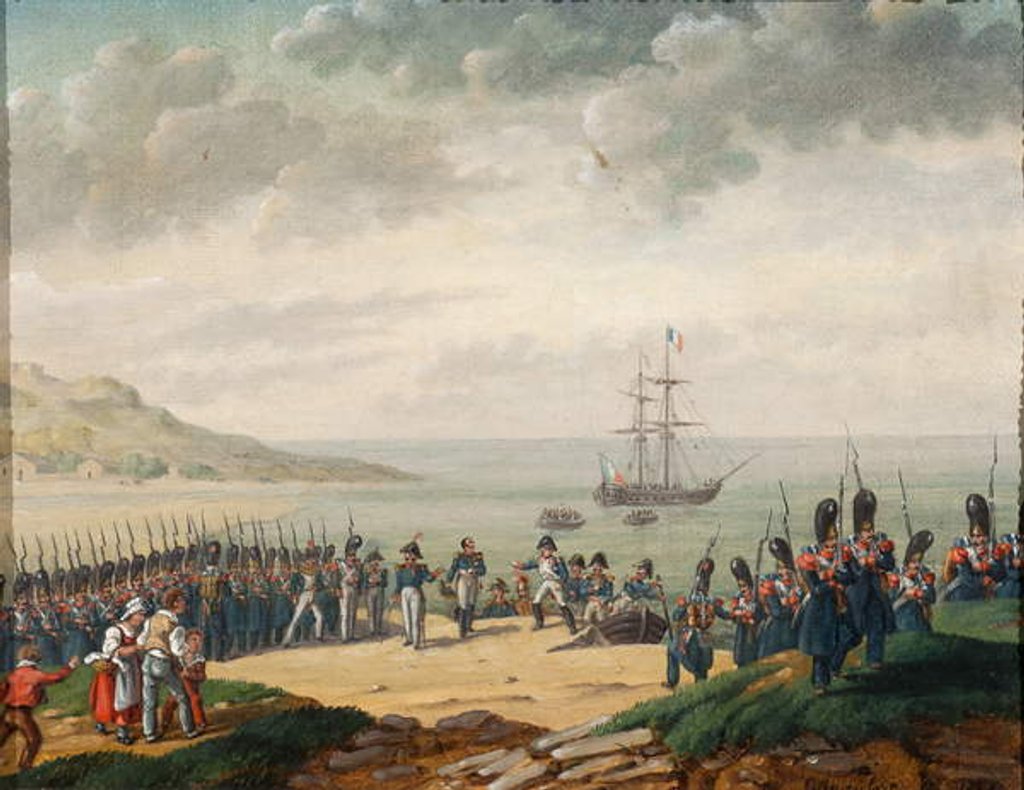 Detail of Napoleon disembarking at Cannes in 1815, 1835 by G. Beaufort