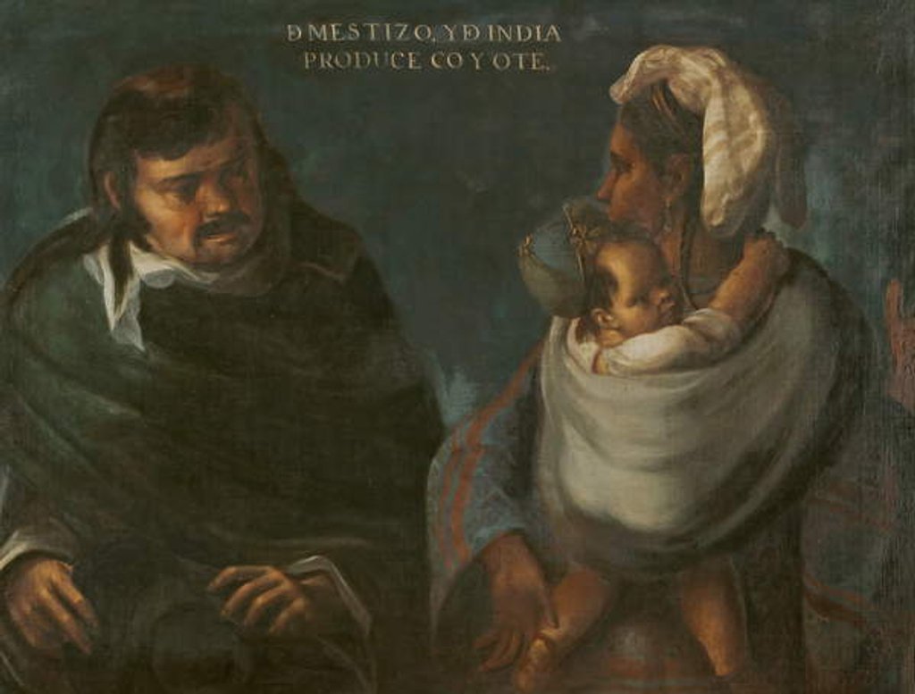 Detail of Mestizo and Indian Produce a Coyote, c.1715 by Juan Rodriguez Juarez