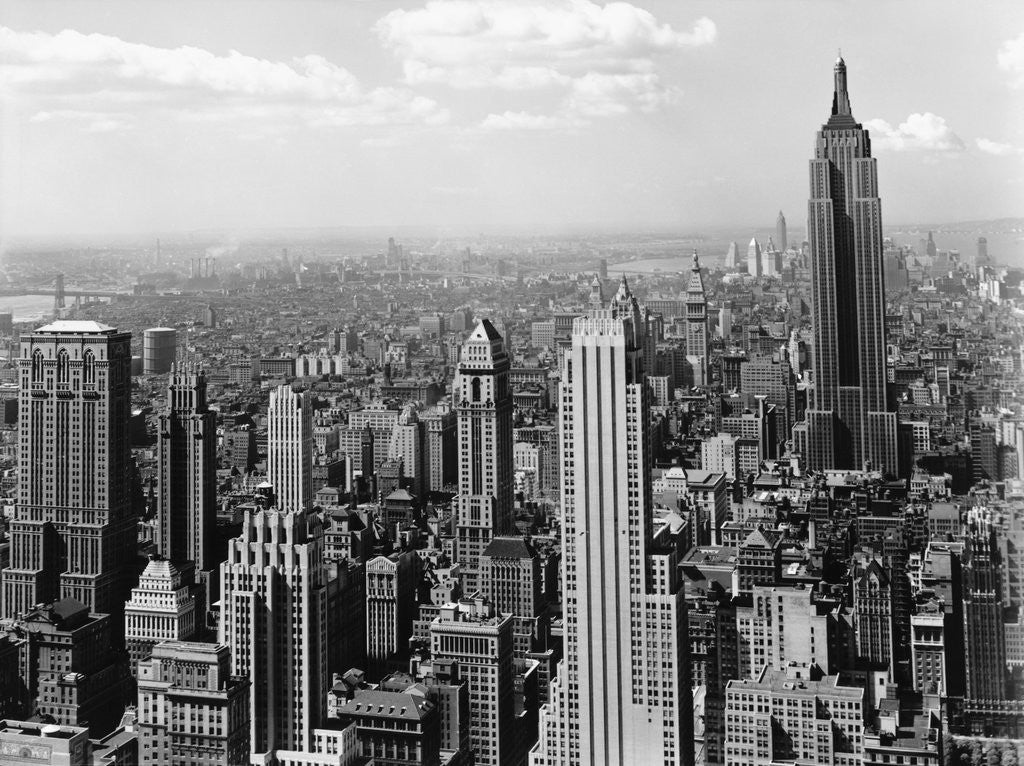 Detail of Manhattan from Rockefeller Center by Anonymous