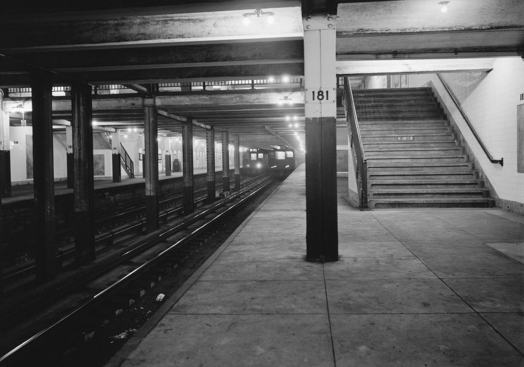 Detail of Empty Subway Station at 181st Street by Anonymous