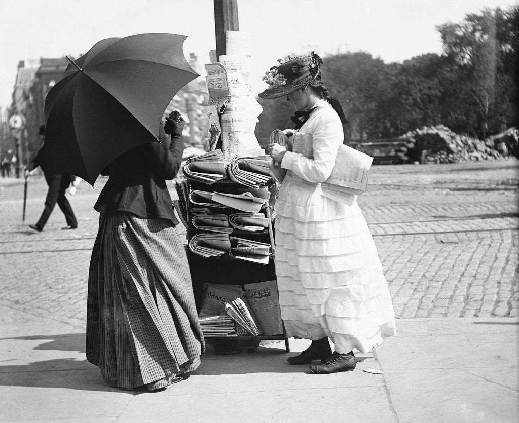 Detail of Women Selling Newspapers by Anonymous
