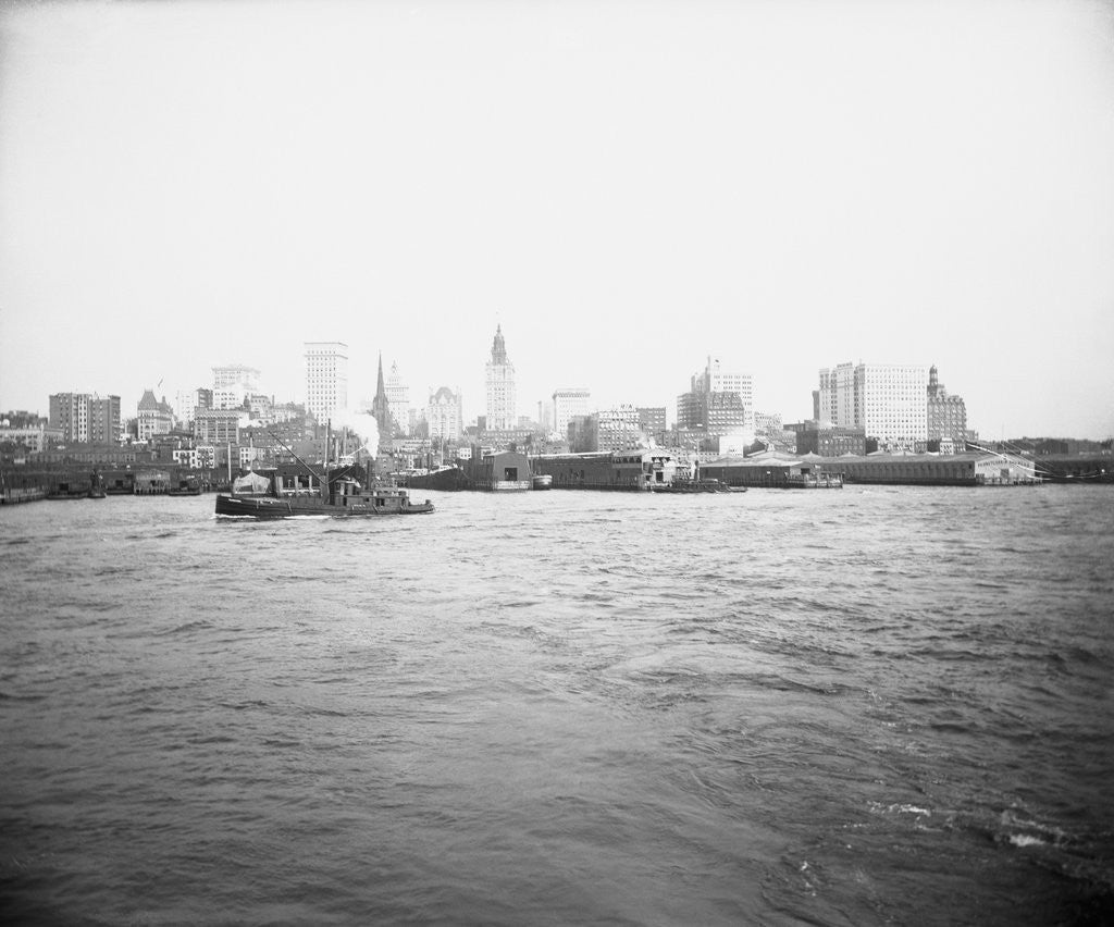 Detail of View of Manhattan Skyline by Anonymous