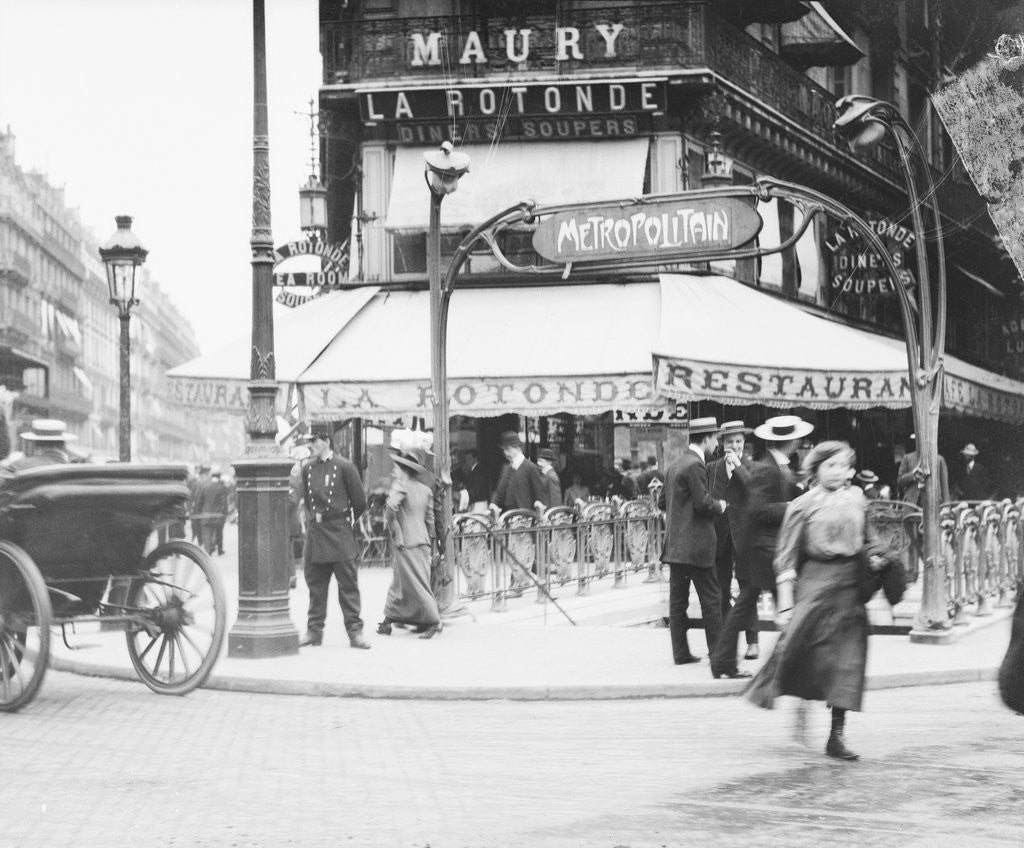 Detail of Metro Entrance and Restaurant by Anonymous