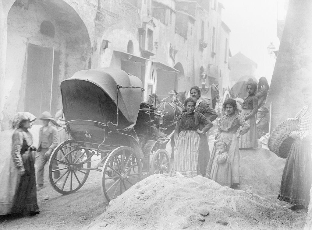 Detail of Poor Crowded Street in Italy by Anonymous