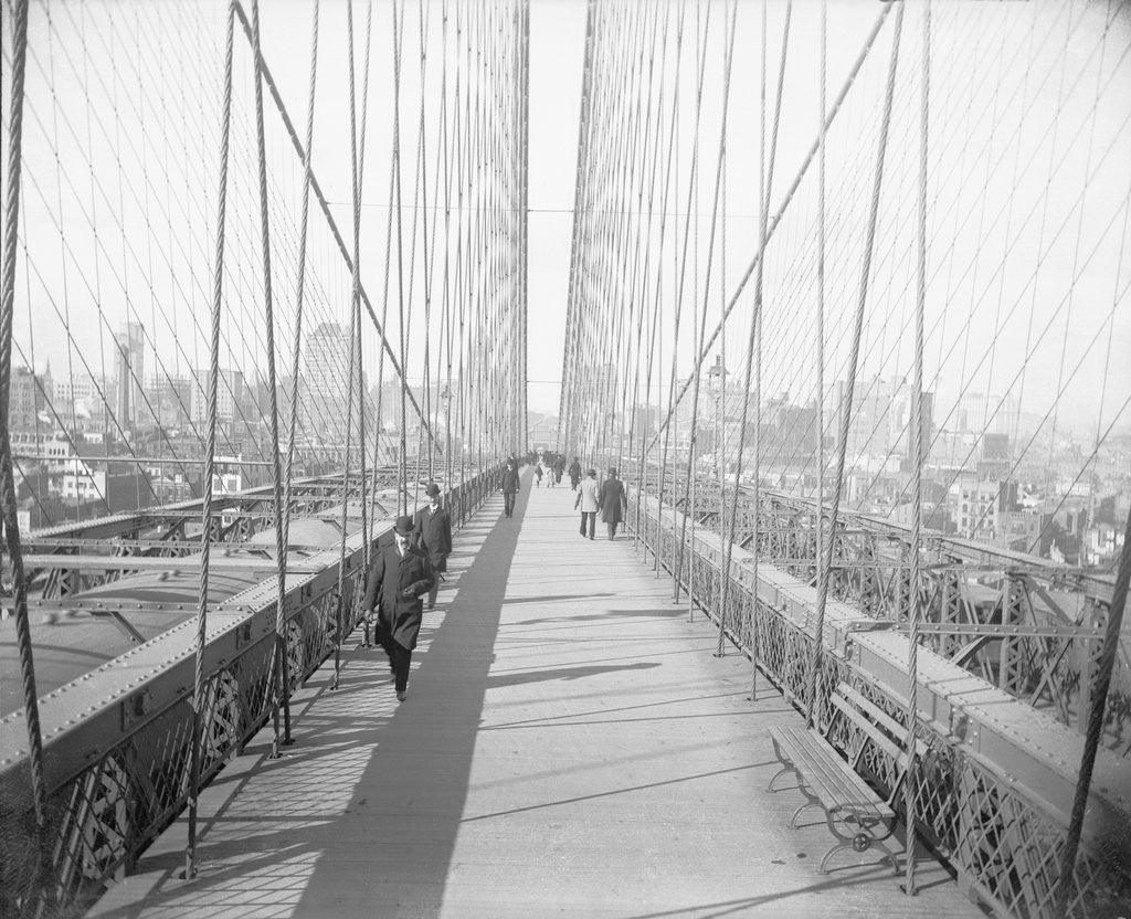 Detail of Walkway on Brooklyn Bridge by Anonymous