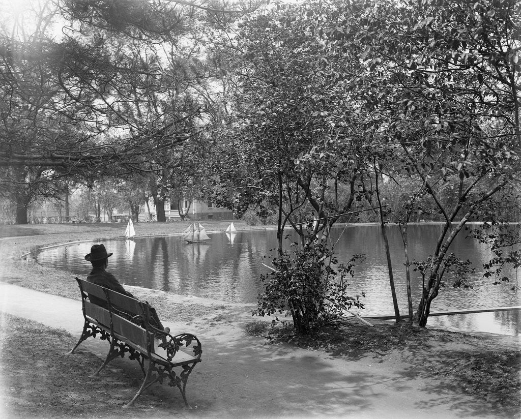 Detail of Man at Sailor's Snug Harbor by Anonymous