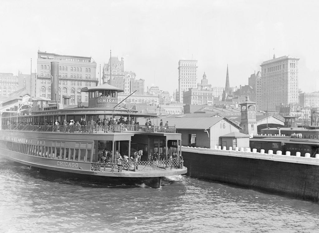 Detail of Cortlandt St. Ferry by Anonymous