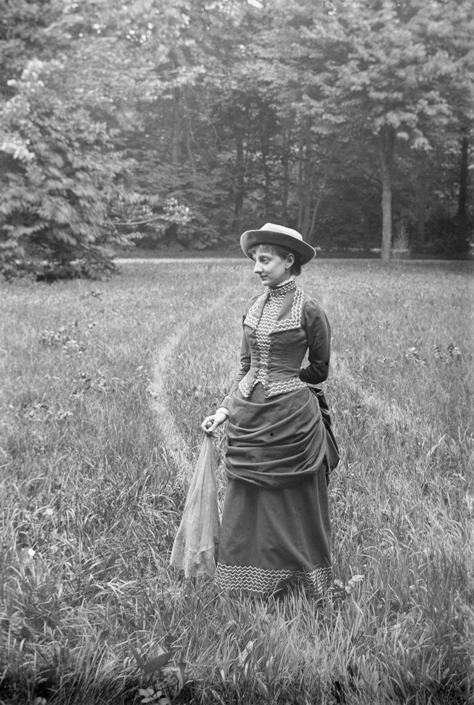 Detail of Woman in Wooded Meadow by Anonymous