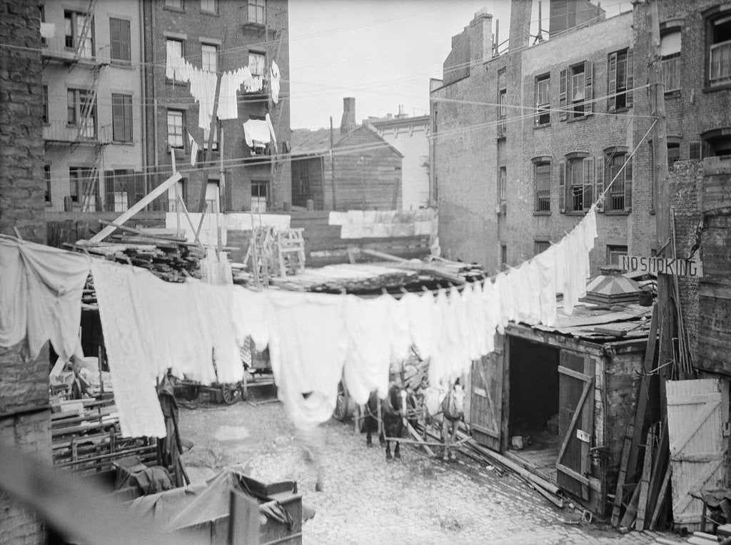Detail of Clothesline and Tenements by Anonymous