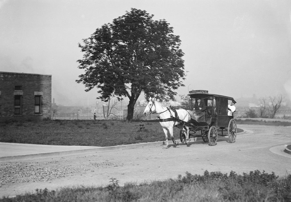 Detail of Horse-Drawn Ambulance by Anonymous