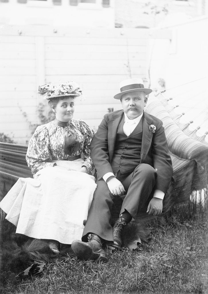 Detail of Couple on Hammock by Anonymous