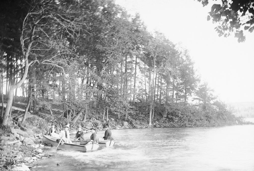 Detail of People Riding in a Rowboat by Anonymous