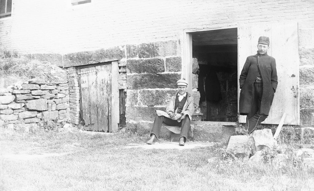 Detail of Guards Standing at Prison Door by Anonymous