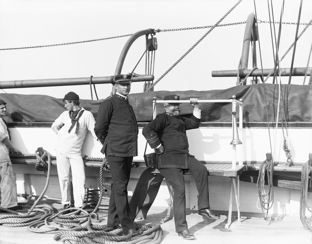 Detail of Officers on the USS St. Mary's by Anonymous