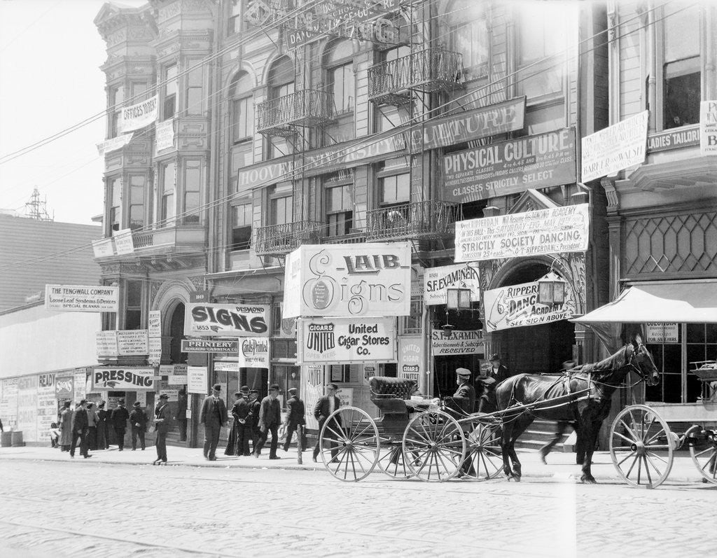 Detail of Businesses on Fillmore Street by Anonymous