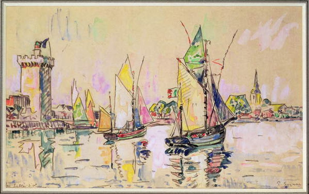 Detail of Sailing Boats at Les Sables-d'Olonne by Paul Signac