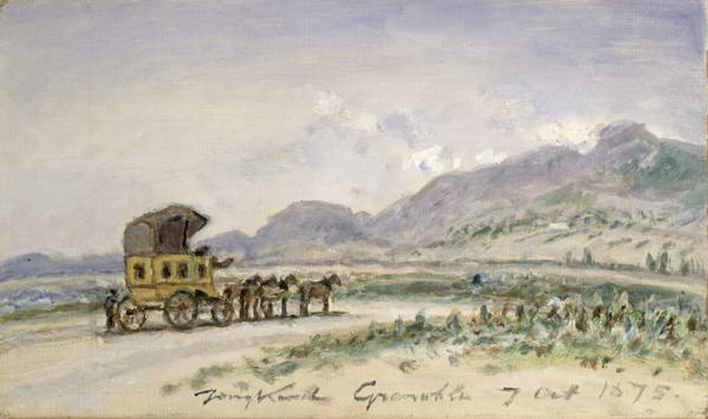 Detail of The Diligence from Grenoble to Sassenage, 7th October 1875 by Johan-Barthold Jongkind