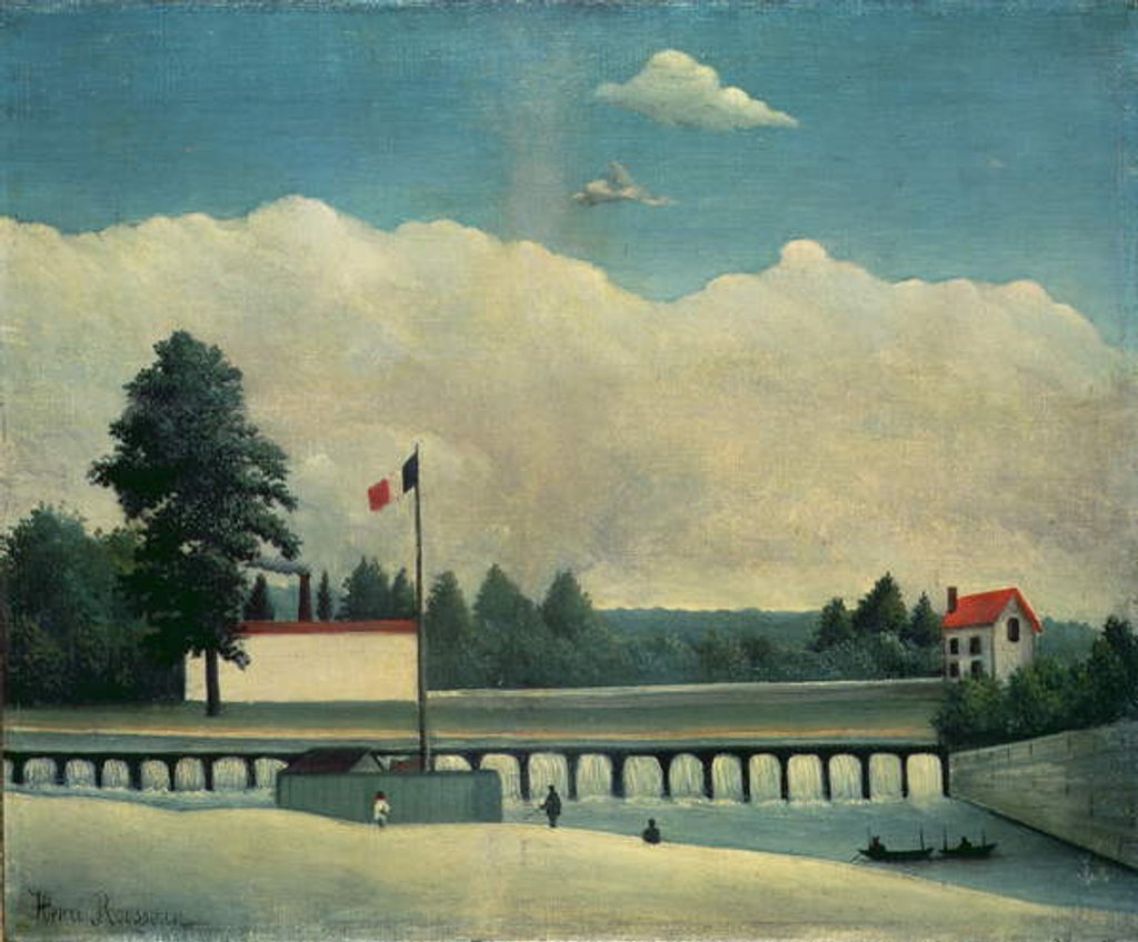 Detail of The Dam, 1891-93 by Henri J.F. Rousseau