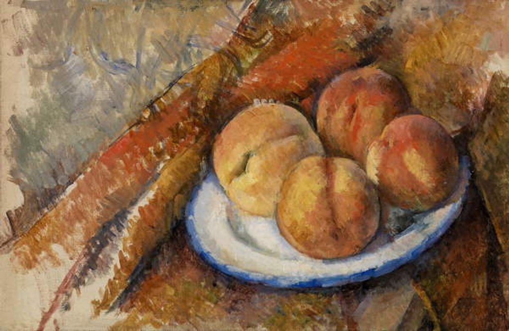 Detail of Four Peaches on a Plate, 1890-94 by Paul Cezanne