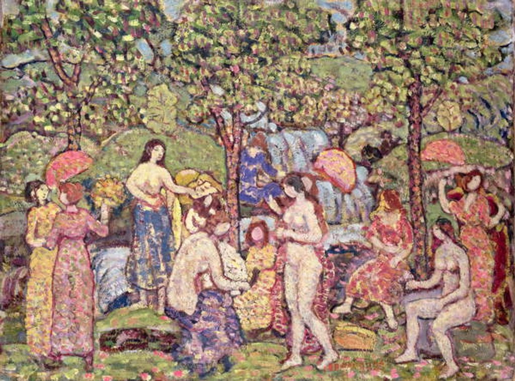 Detail of Idyll, Nudes in a Landscape, 1913-15 by Maurice Brazil Prendergast