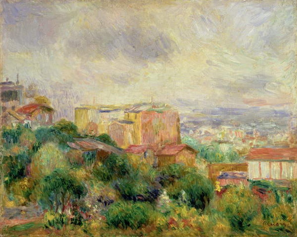 Detail of View from Montmartre, 1892 by Pierre Auguste Renoir