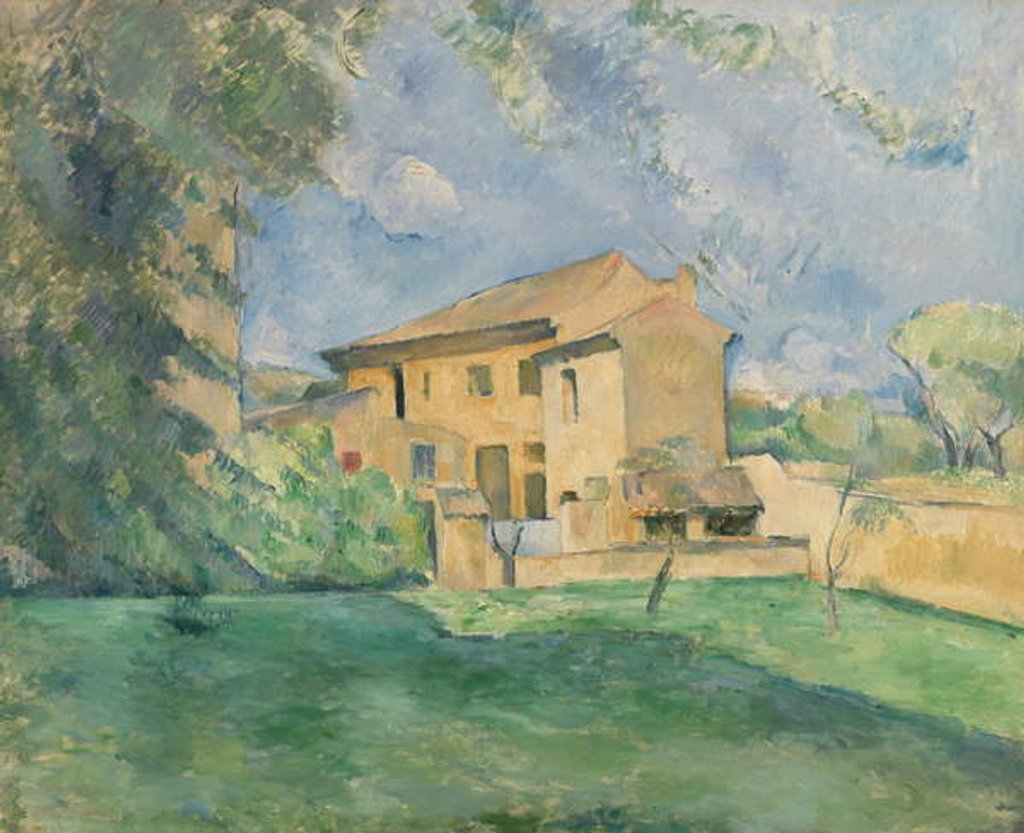 Detail of The Farm at Jas de Bouffan by Paul Cezanne
