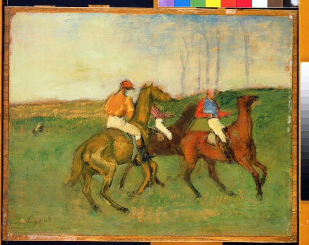 Detail of Jockeys and Race Horses, c.1890-95 by Edgar Degas
