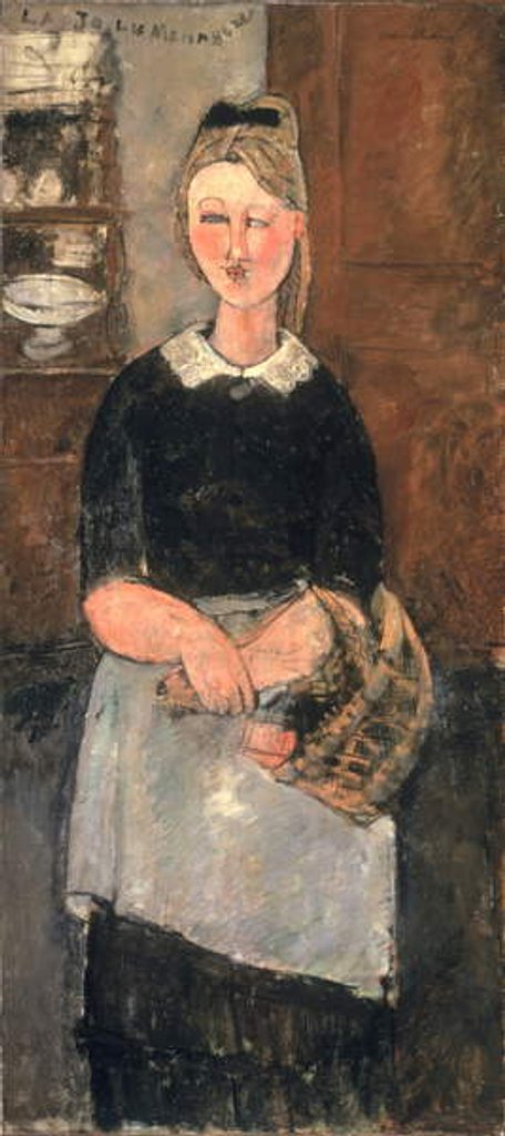 Detail of The Pretty Housewife 1915 by Amedeo Modigliani