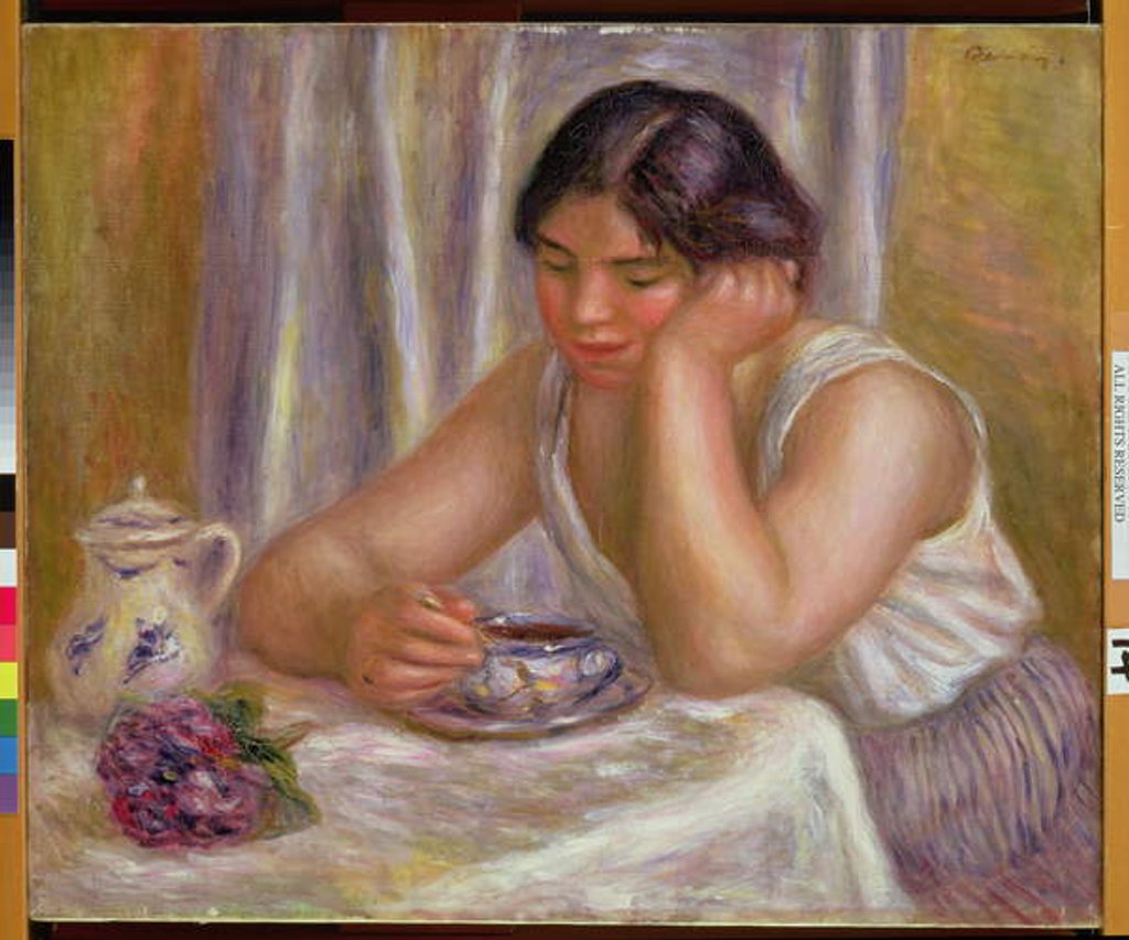 Detail of Cup of Chocolate by Pierre Auguste Renoir