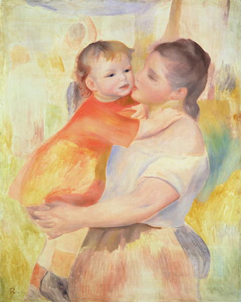 Detail of Washerwoman and Child, 1887 by Pierre Auguste Renoir