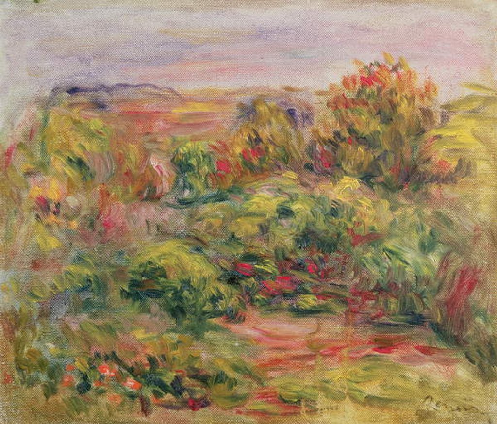 Detail of Landscape by Pierre Auguste Renoir