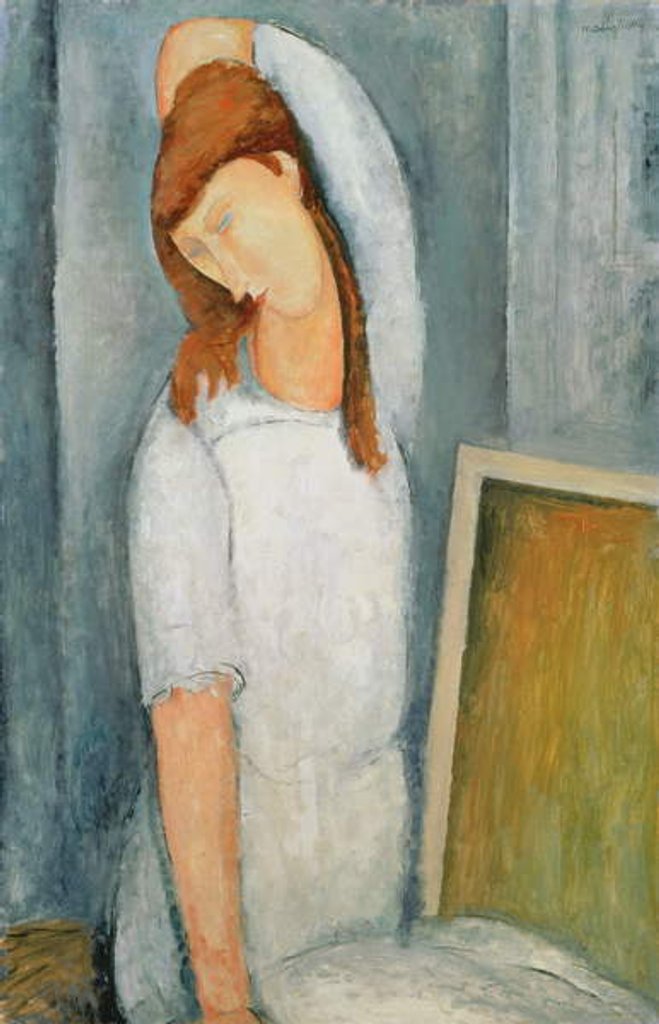 Detail of Portrait of Jeanne Hebuterne with her Left Arm Behind her Head by Amedeo Modigliani