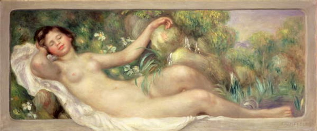 Detail of Reclining Nude c.1895-97 by Pierre Auguste Renoir