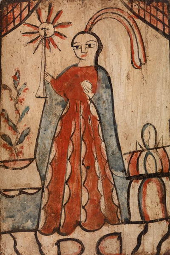 Detail of Saint Barbara, c. 1890 by Spanish School