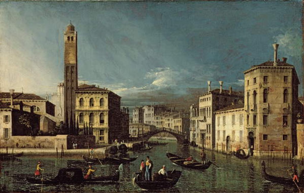 Detail of Canal Scene, Venice by Canaletto