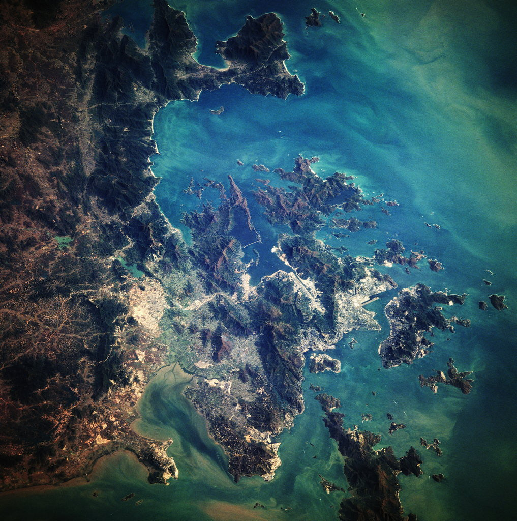 Detail of Hong Kong Seen from Space by Anonymous