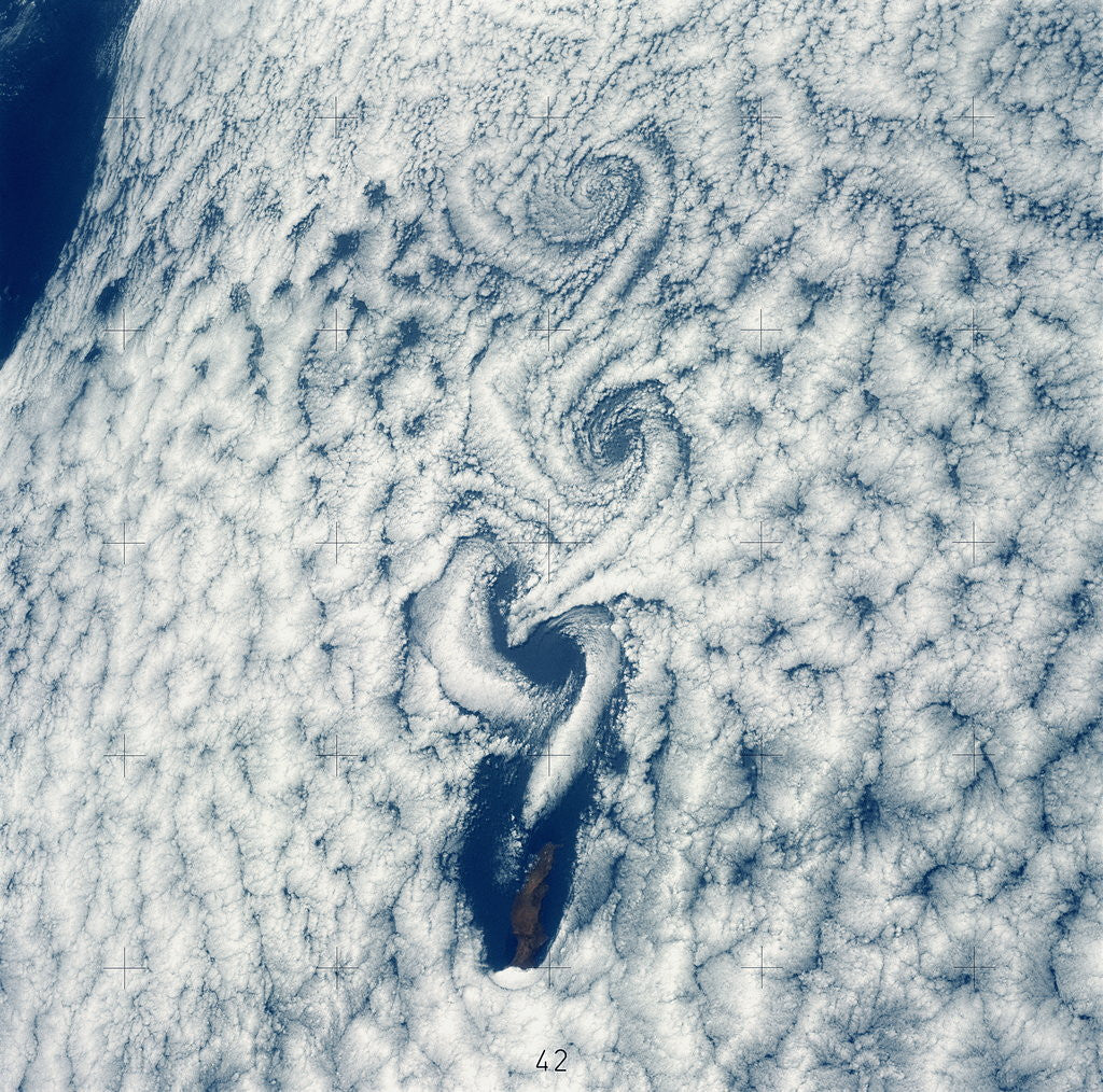 Detail of Wind Votices in the Wake of an Island by Anonymous