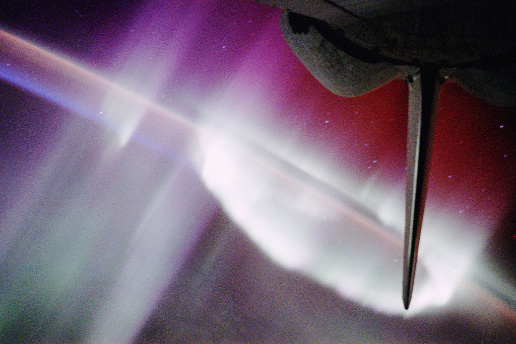 Detail of Aurora Australis and Endeavor Shuttle Tail by Anonymous